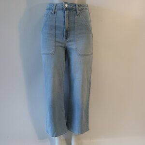 Womens Just Black Denim Light Blue Wide Leg Jeans 26
